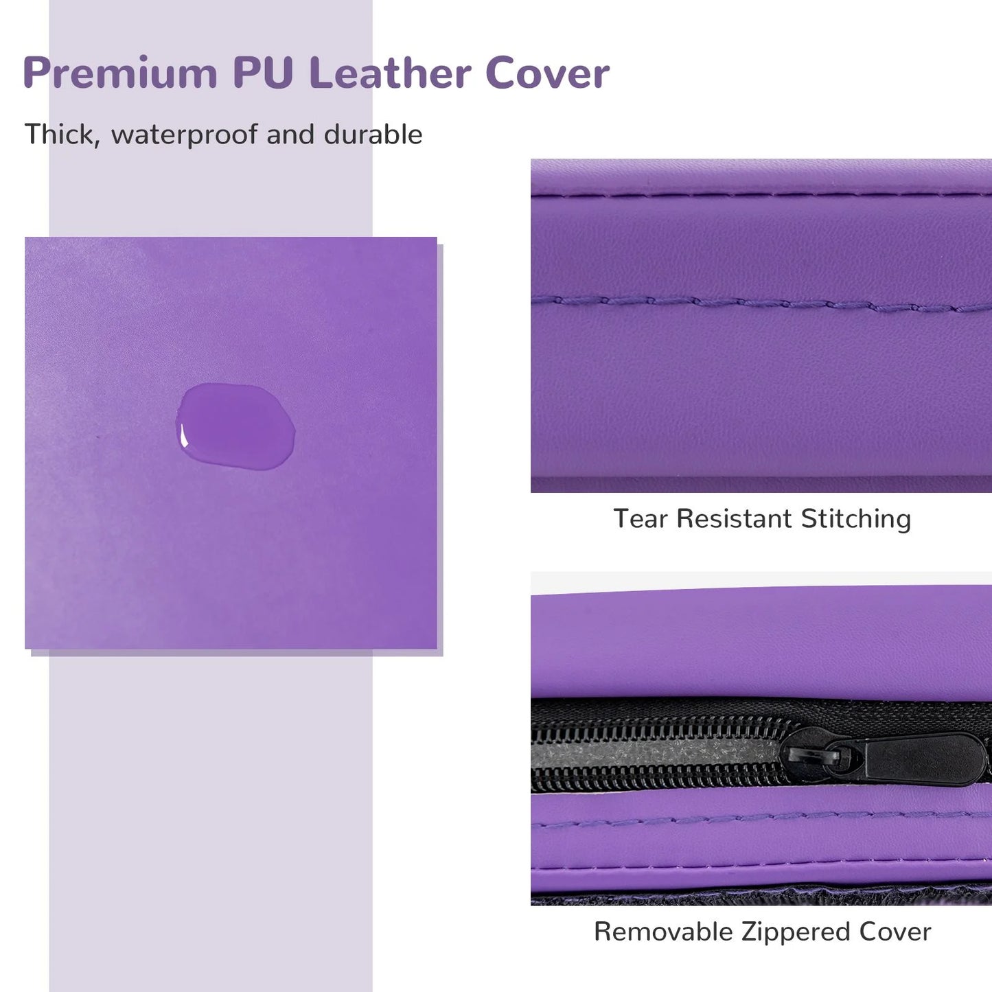 Folding Gymnastics Mat with Carrying Handles and Loop Fastener
